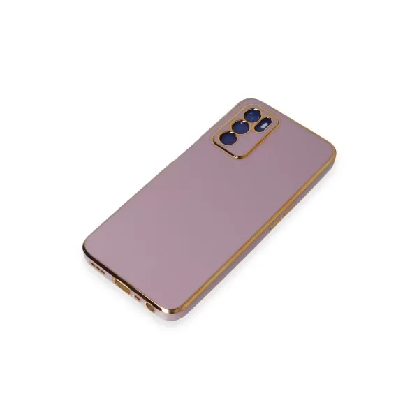 Oppo A16 Kılıf Volet Silikon - Mor