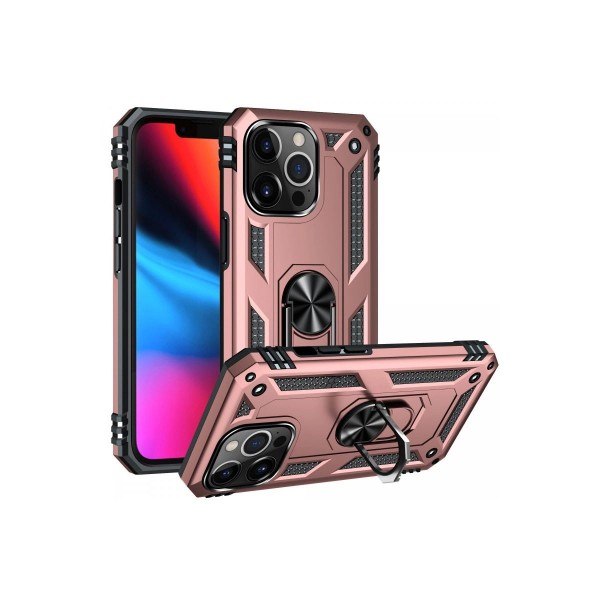 Apple İphone 13 Pro Kılıf Sofya Yüzüklü Silikon Kapak - Rose