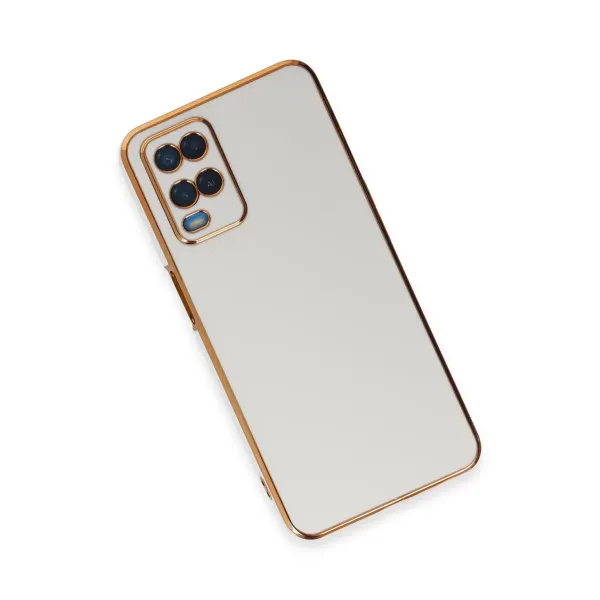 Oppo A54 4g Kılıf Volet Silikon - Beyaz