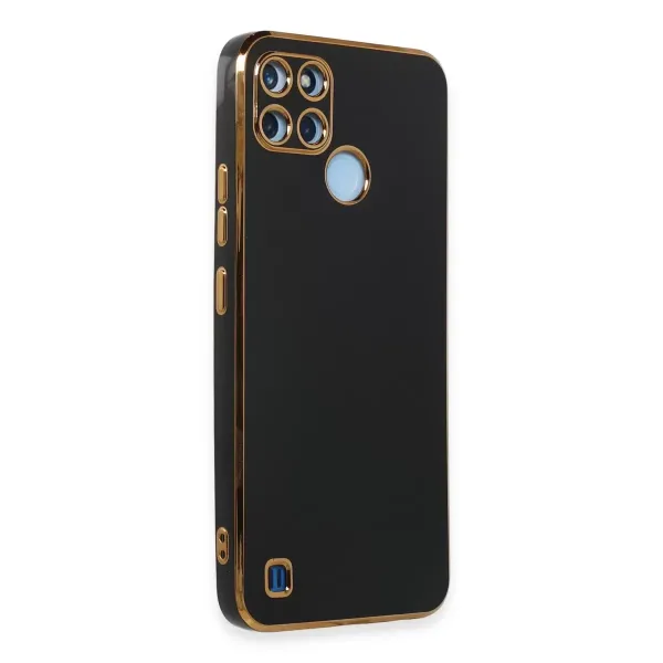 Realme C25y Kılıf Volet Silikon - Siyah