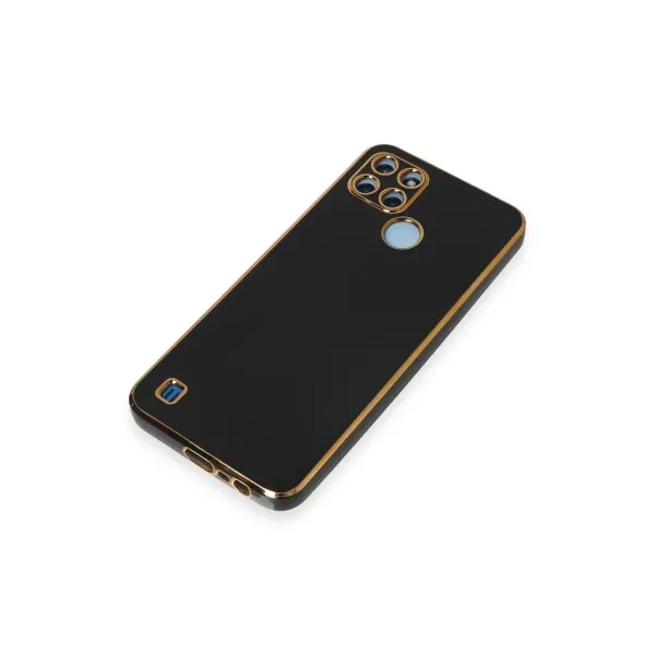 Realme C25y Kılıf Volet Silikon - Siyah