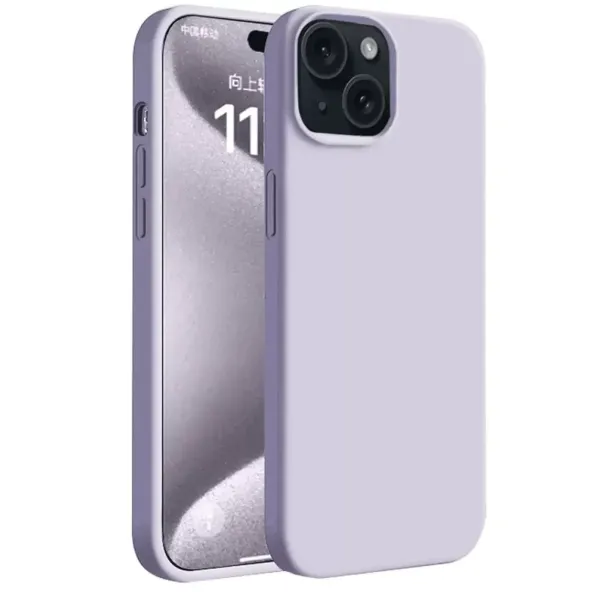 Apple İphone 15 Plus Kılıf First Silikon - Lila
