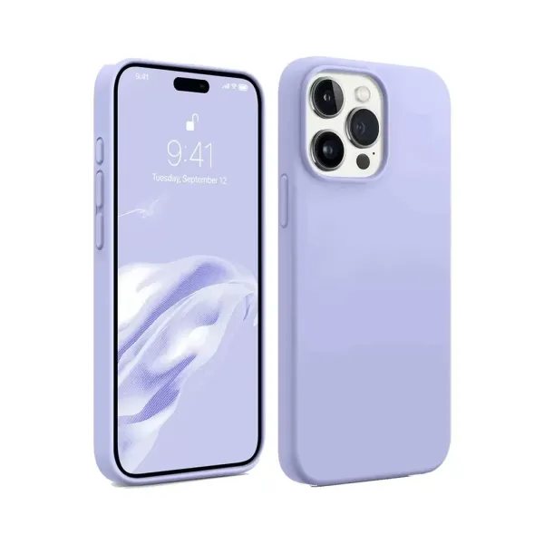 Apple İphone 15 Pro Kılıf First Silikon - Lila