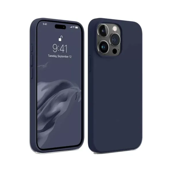 Apple İphone 15 Pro Max Kılıf First Silikon - Lacivert