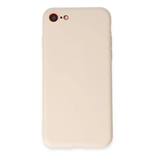 Apple İphone 7 Kılıf First Silikon - Krem