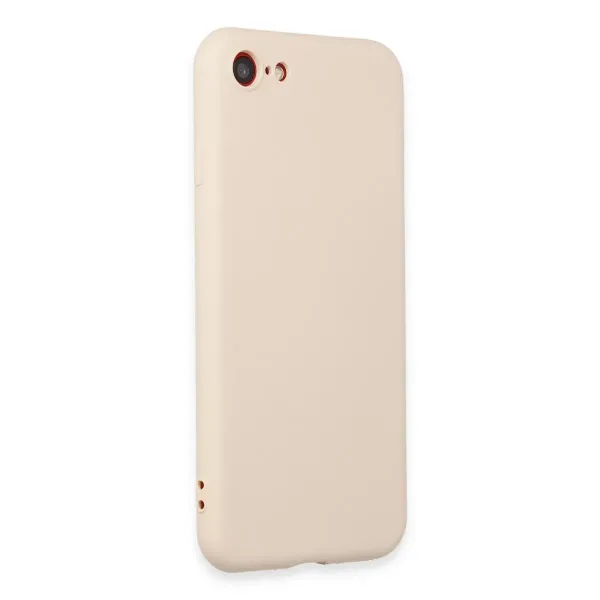 Apple İphone 7 Kılıf First Silikon - Krem