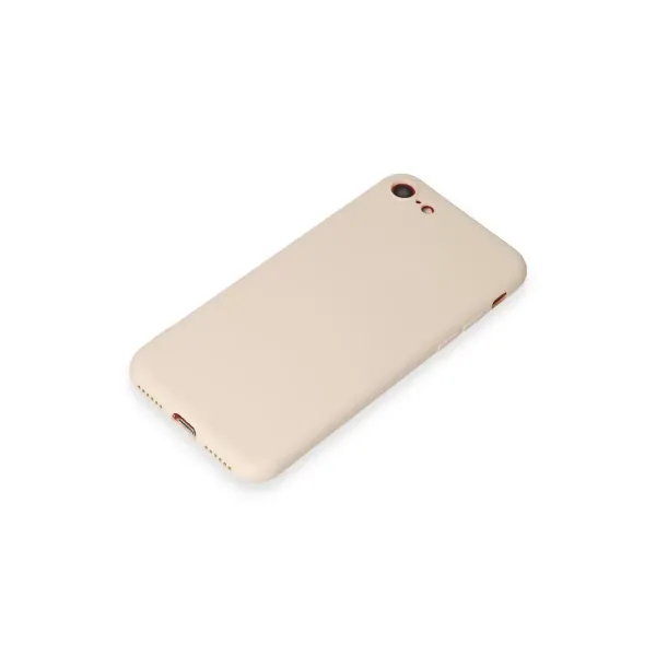 Apple İphone 7 Kılıf First Silikon - Krem