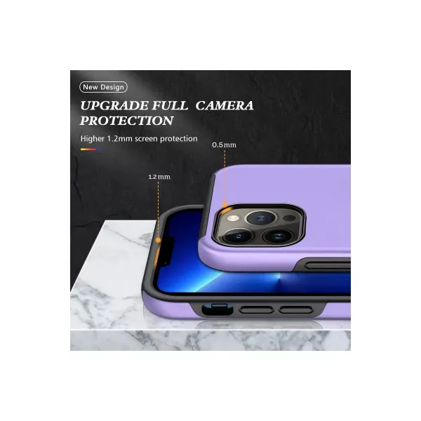 Apple İphone 13 Pro Kılıf Elit Yüzüklü Kapak - Mor