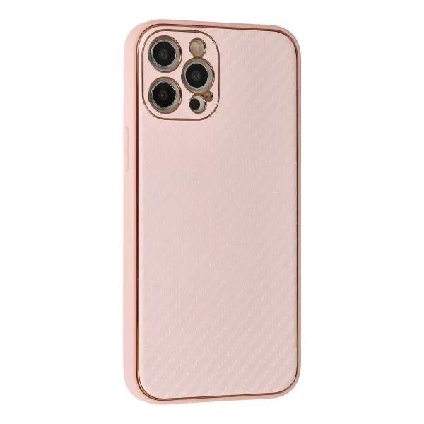 Apple İphone 12 Pro Kılıf Coco Karbon Silikon - Pembe