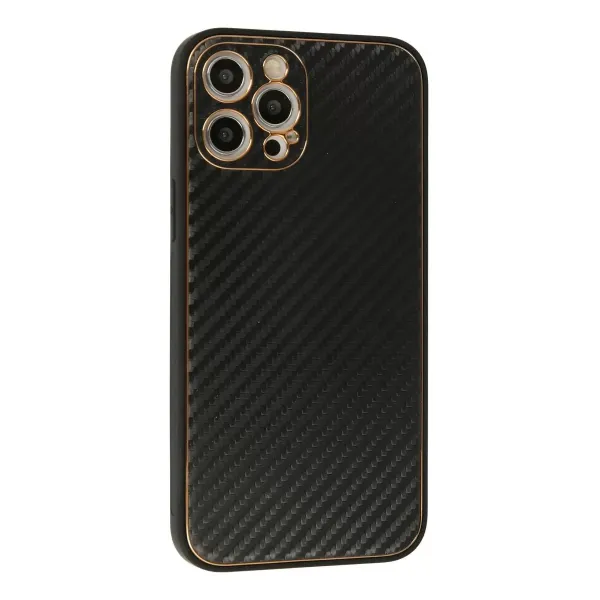 Apple İphone 12 Pro Kılıf Coco Karbon Silikon - Siyah