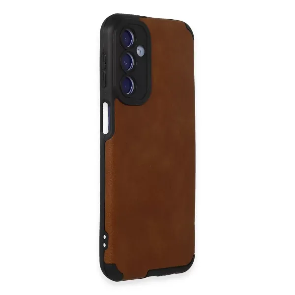 Samsung Galaxy M34 5g Kılıf Loop Deri Silikon - Kahverengi