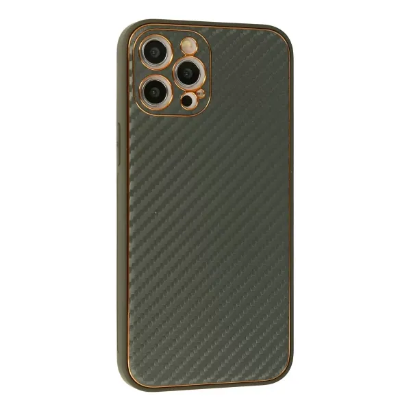 Apple İphone 12 Pro Kılıf Coco Karbon Silikon - Füme