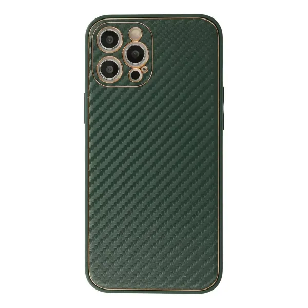 Apple İphone 12 Pro Kılıf Coco Karbon Silikon - Yeşil