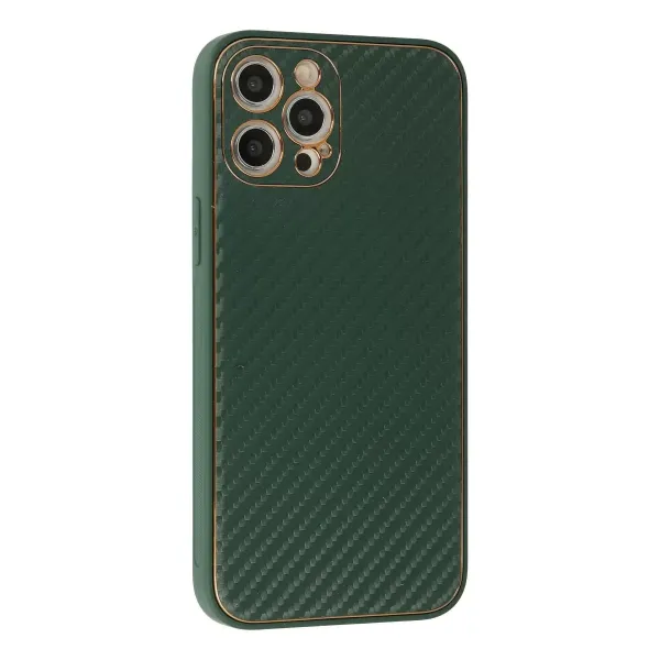 Apple İphone 12 Pro Kılıf Coco Karbon Silikon - Yeşil