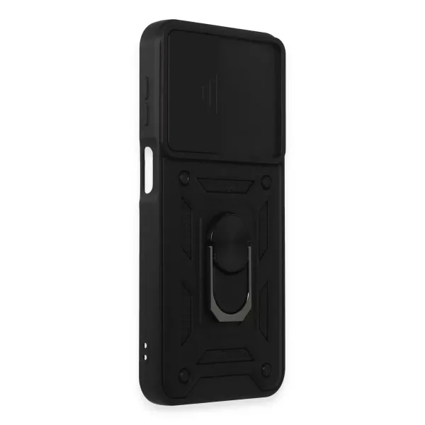 Samsung Galaxy M34 5g Kılıf Pars Lens Yüzüklü Silikon - Siyah
