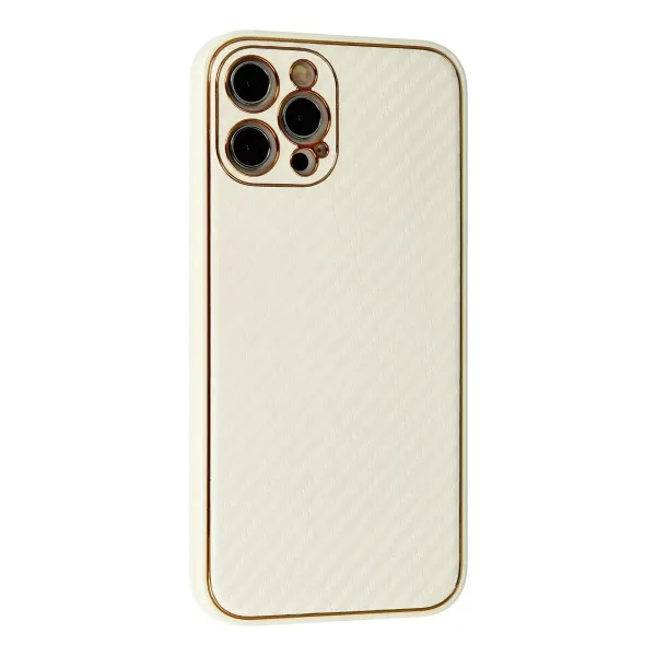 Apple İphone 12 Pro Max Kılıf Coco Karbon Silikon - Beyaz