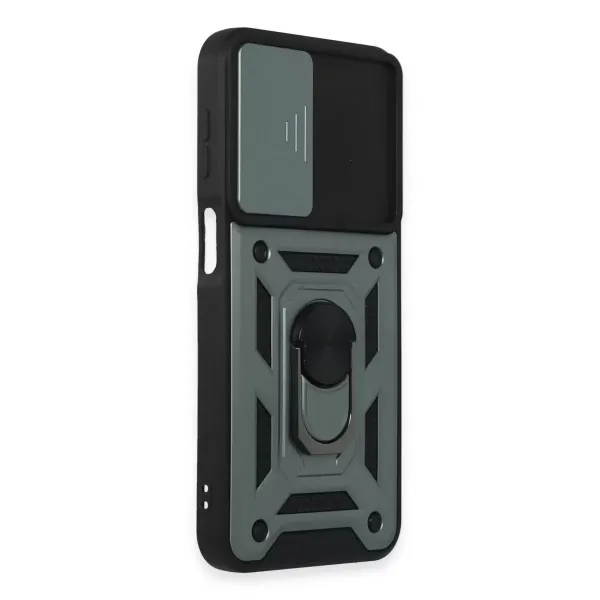 Samsung Galaxy M34 5g Kılıf Pars Lens Yüzüklü Silikon - Yeşil
