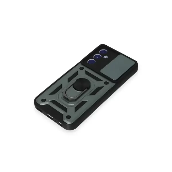 Samsung Galaxy M34 5g Kılıf Pars Lens Yüzüklü Silikon - Yeşil