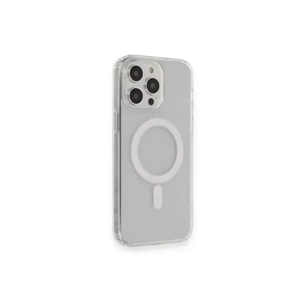 Apple İphone 13 Pro Max Kılıf Matte Şeffaf Magneticsafe - Şeffaf