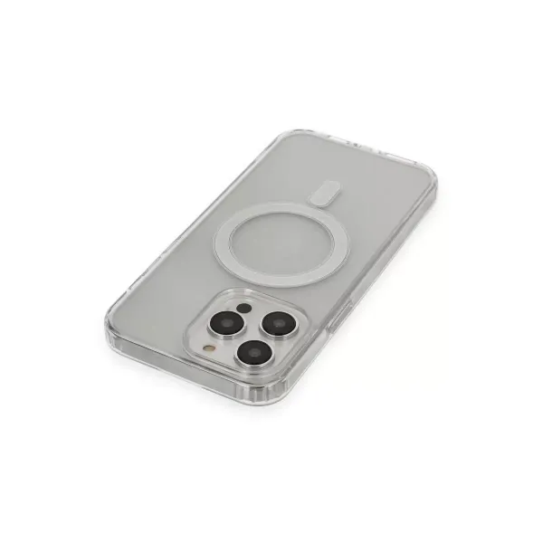 Apple İphone 13 Pro Max Kılıf Matte Şeffaf Magneticsafe - Şeffaf