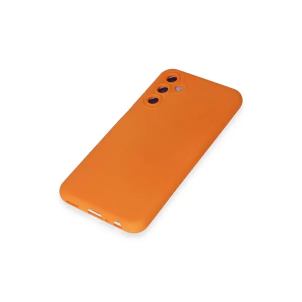 Samsung Galaxy M14 5g Kılıf Nano İçi Kadife Silikon - Turuncu