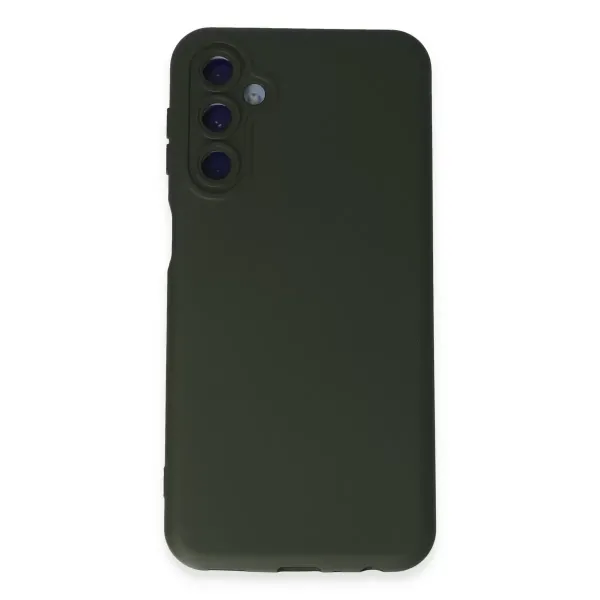 Samsung Galaxy M14 5g Kılıf Nano İçi Kadife Silikon - Koyu Yeşil