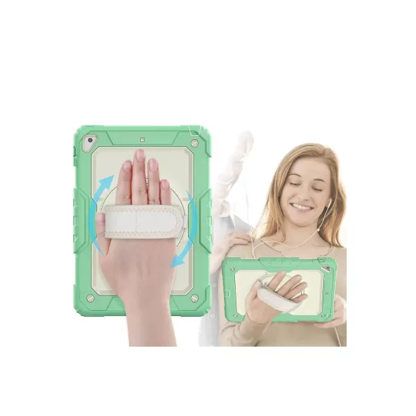 Apple İpad 5 Air 9.7 Kılıf Strap New Tablet Kapak - Yeşil
