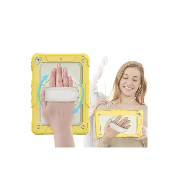 Apple İpad 5 Air 9.7 Kılıf Strap New Tablet Kapak - Sarı