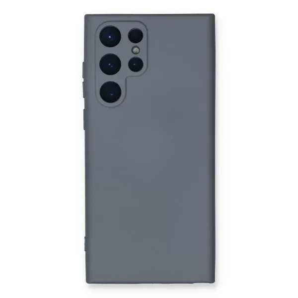 Samsung Galaxy S23 Ultra Kılıf Nano İçi Kadife Silikon - Gri