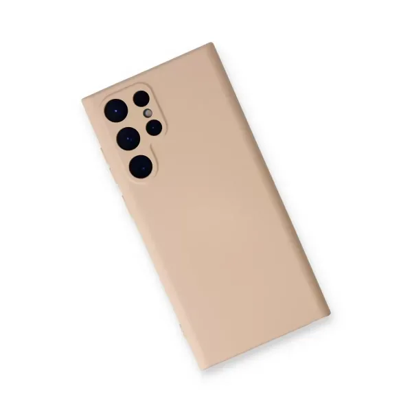 Samsung Galaxy S23 Ultra Kılıf Nano İçi Kadife Silikon - Pudra