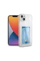 Apple İphone 13 Kılıf Kart Şeffaf Silikon - Şeffaf