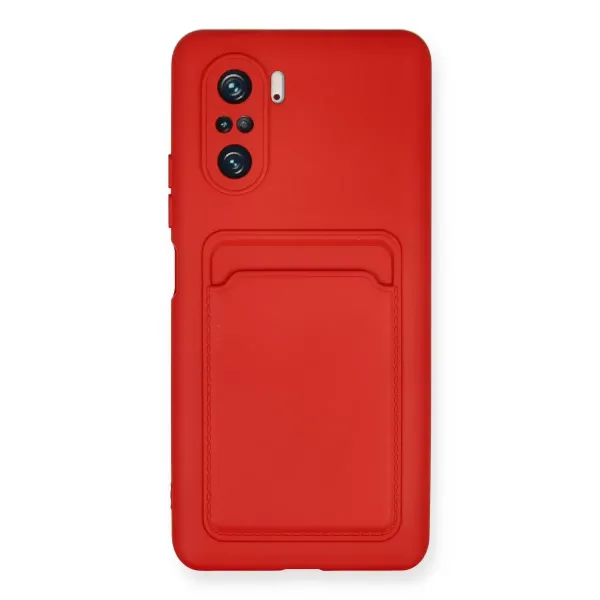 Xiaomi Mi 11i Kılıf Kelvin Kartvizitli Silikon - Kırmızı