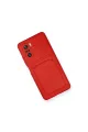 Xiaomi Mi 11i Kılıf Kelvin Kartvizitli Silikon - Kırmızı