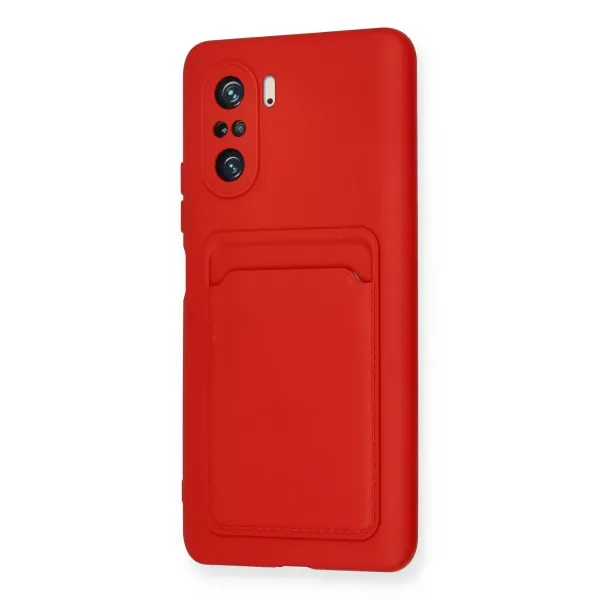 Xiaomi Mi 11i Kılıf Kelvin Kartvizitli Silikon - Kırmızı