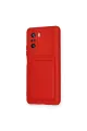 Xiaomi Mi 11i Kılıf Kelvin Kartvizitli Silikon - Kırmızı
