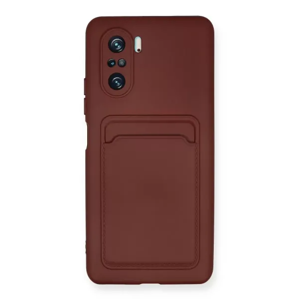 Xiaomi Mi 11i Kılıf Kelvin Kartvizitli Silikon - Bordo