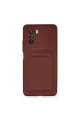 Xiaomi Mi 11i Kılıf Kelvin Kartvizitli Silikon - Bordo