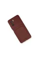 Xiaomi Mi 11i Kılıf Kelvin Kartvizitli Silikon - Bordo