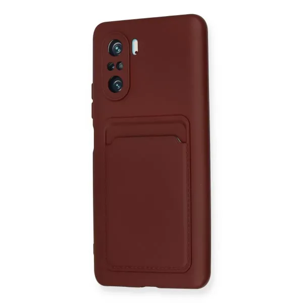 Xiaomi Mi 11i Kılıf Kelvin Kartvizitli Silikon - Bordo