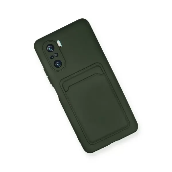 Xiaomi Mi 11i Kılıf Kelvin Kartvizitli Silikon - Koyu Yeşil