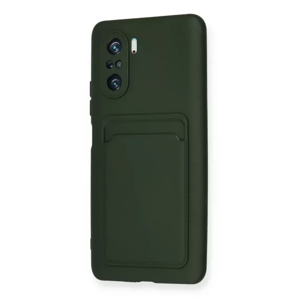 Xiaomi Mi 11i Kılıf Kelvin Kartvizitli Silikon - Koyu Yeşil