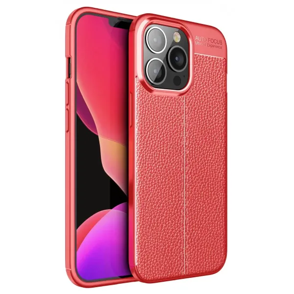 Apple İphone 13 Pro Kılıf Auto Focus Kapak - Kırmızı