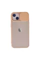 Apple İphone 13 Kılıf Palm Buzlu Kamera Sürgülü Silikon - Pembe