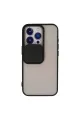 Apple İphone 13 Pro Kılıf Palm Buzlu Kamera Sürgülü Silikon - Siyah