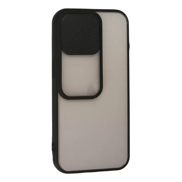 Apple İphone 13 Pro Kılıf Palm Buzlu Kamera Sürgülü Silikon - Siyah