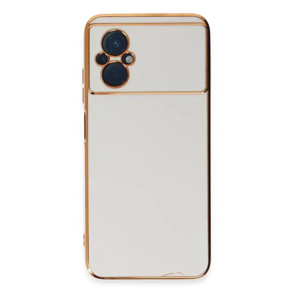 Xiaomi Poco M5 Kılıf Volet Silikon - Beyaz