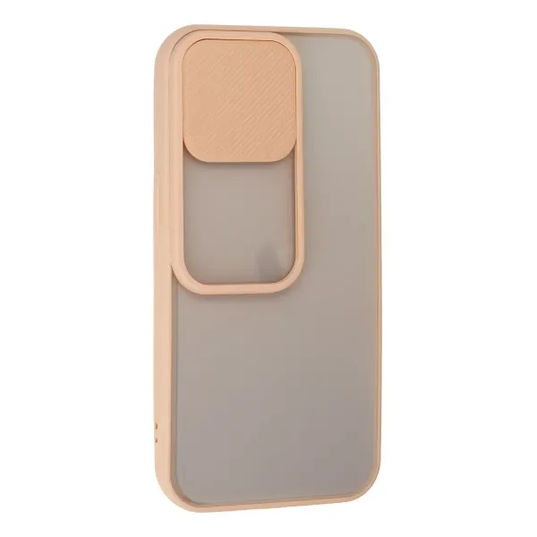 Apple İphone 13 Pro Kılıf Palm Buzlu Kamera Sürgülü Silikon - Pembe