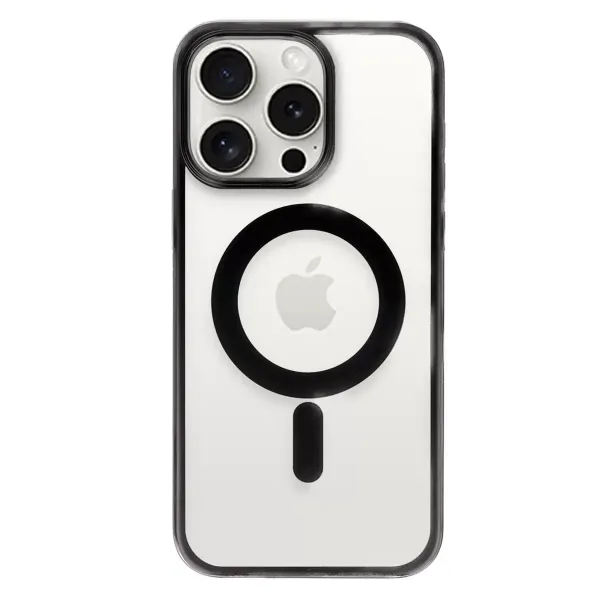 Apple İphone 15 Pro Max Kılıf Erozi Magsafe Kapak - Siyah