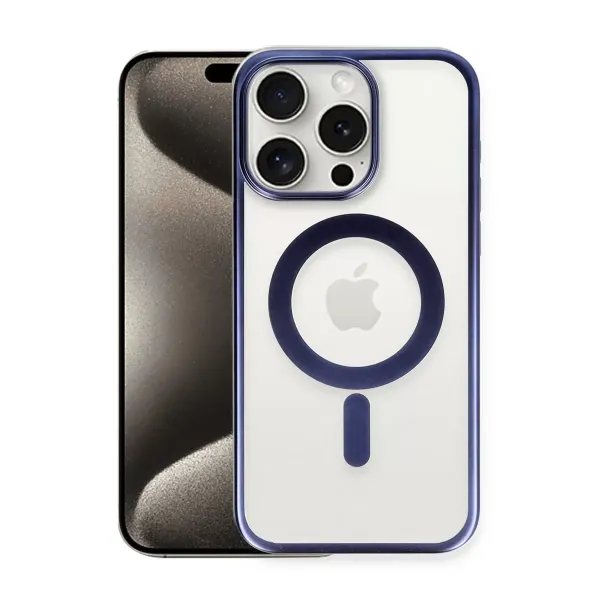 Apple İphone 15 Pro Max Kılıf Erozi Magsafe Kapak - Lacivert