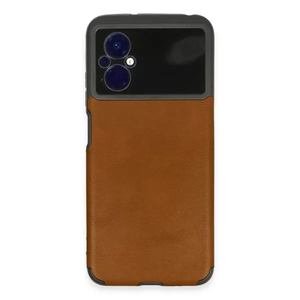 Xiaomi Poco M5 Kılıf Loop Deri Silikon - Kahverengi